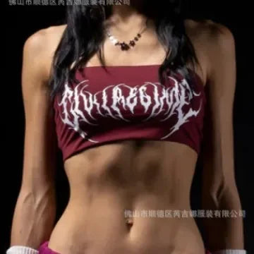ALMASTRONG women's fitness yoga tube top underwear with non-slip strip, shock-proof sports bra, and gathering support.