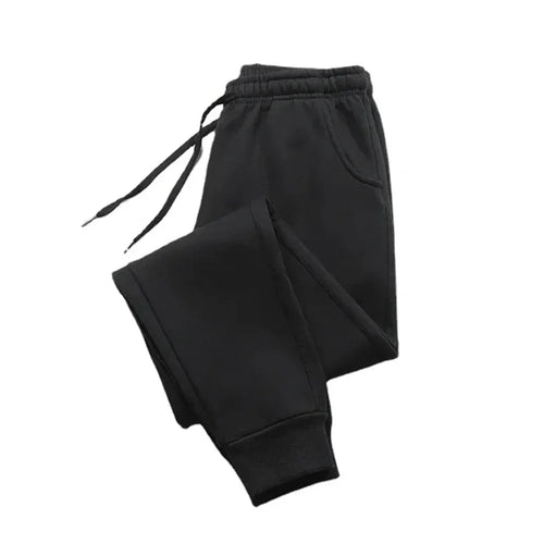 Men's Casual Pants Autumn Winter Fleece Sweatpants Men Running Jogger