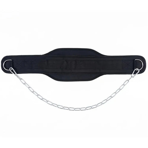 Weight Lifting Dip Belt Neoprene Back Gym Belt with Chain for Fitness