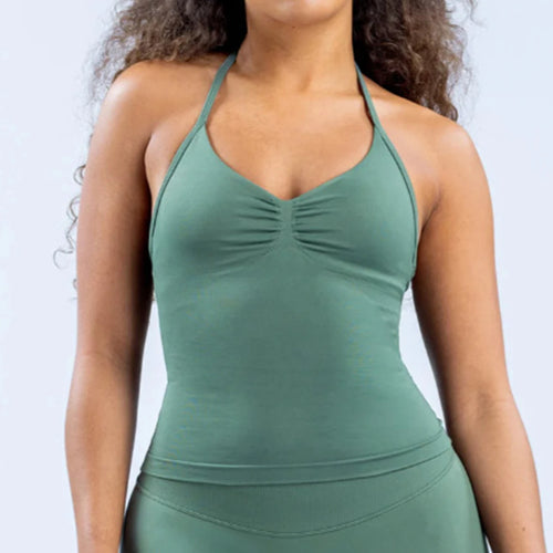 Impact Longline Strappy Gym Top Backless Gym Clothes Women Scrunch