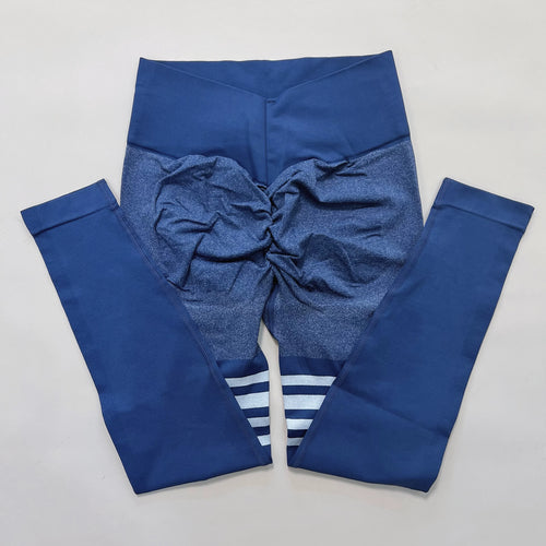 Women V Back Line Leggings Gym Fitness Athletic Workout Elastic