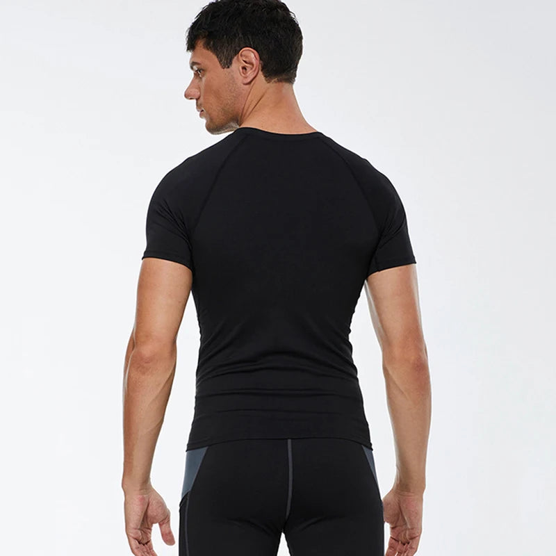 Men’s Compression T-Shirt – Elastic Sportswear for Running & Gym