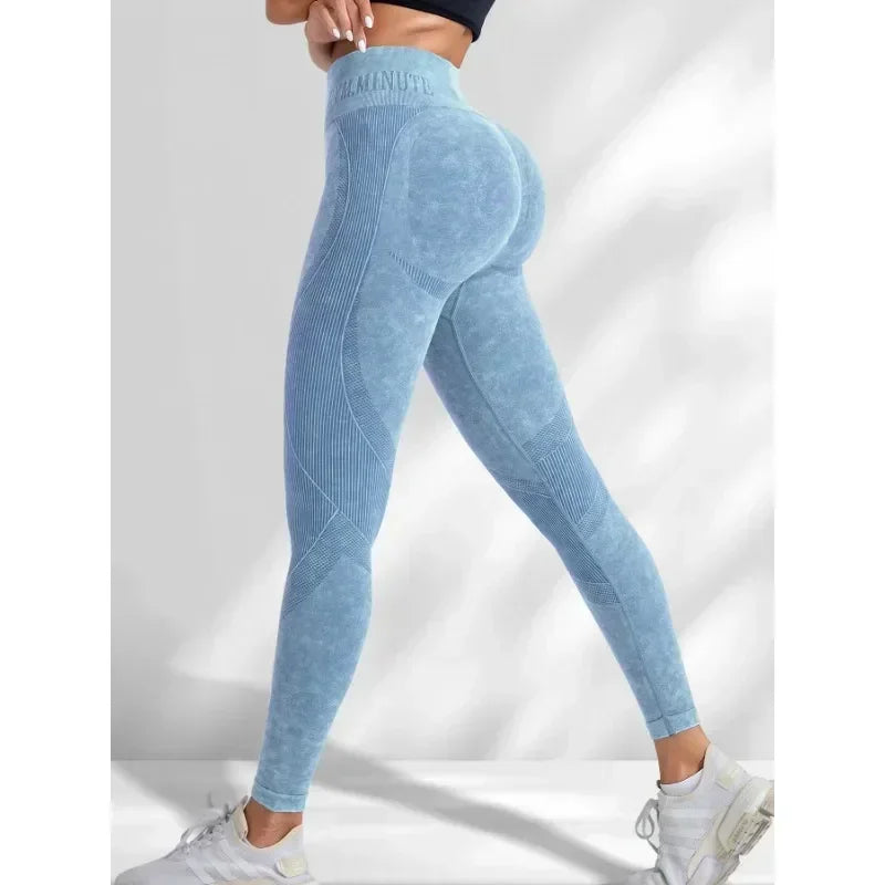 Women Seamless Gym High Waist Yoga Pants Hip Lifting Outdoor Sports