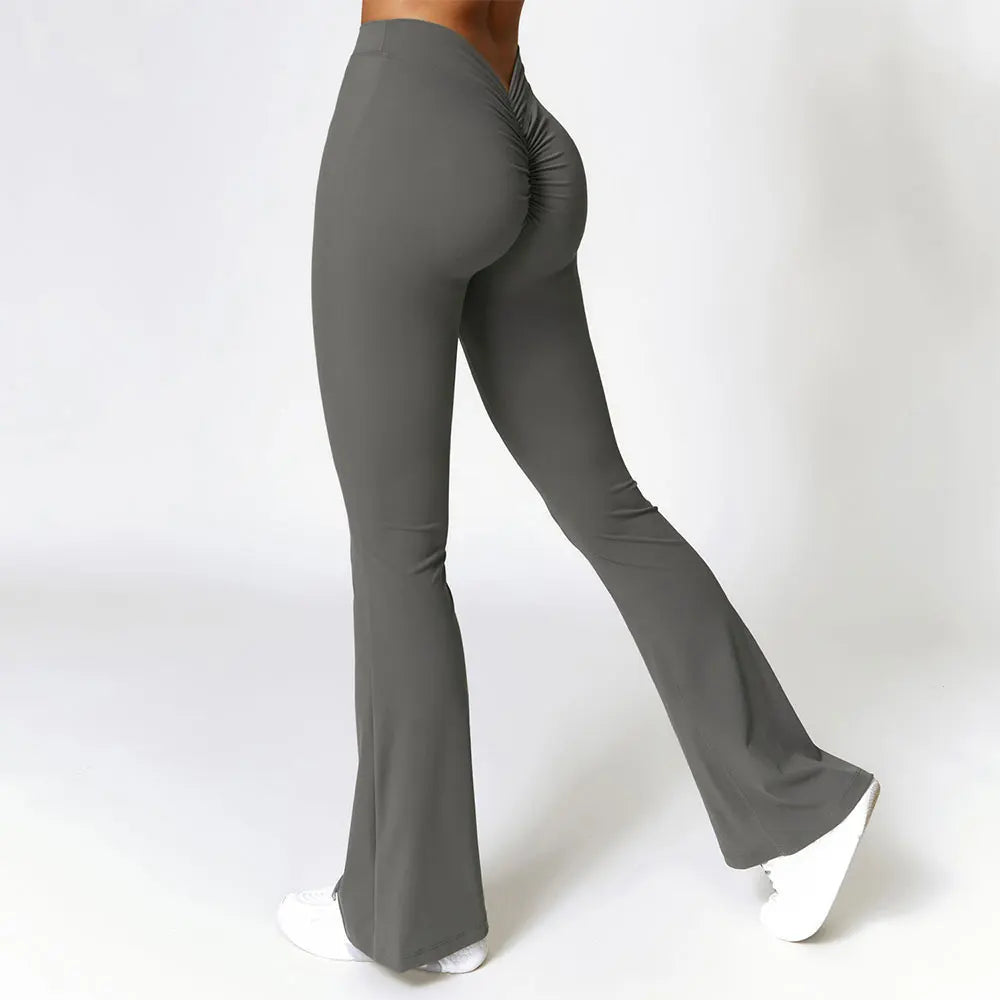 Women Flare Pants Sport Seamless Leggings High Waist Yoga Leggings Gym
