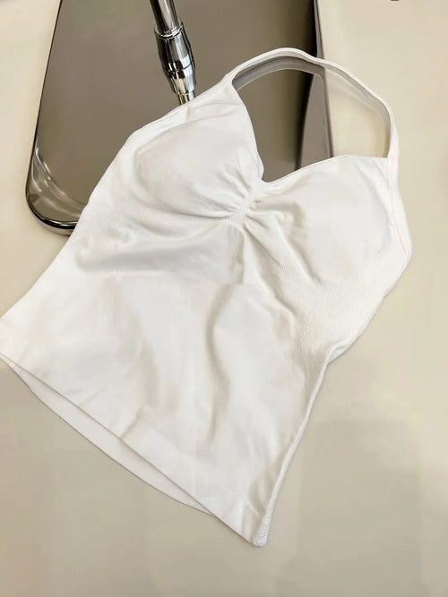 ALMASTRONG Women’s Seamless Longline Yoga Tank – Strappy Gym Top