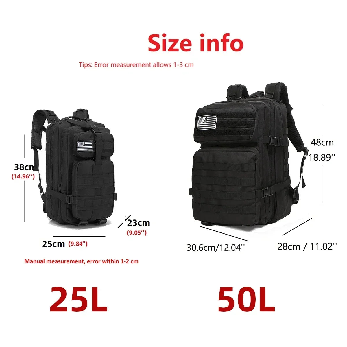 TrailForce Tactical Backpack – 25L / 50L Outdoor Gear