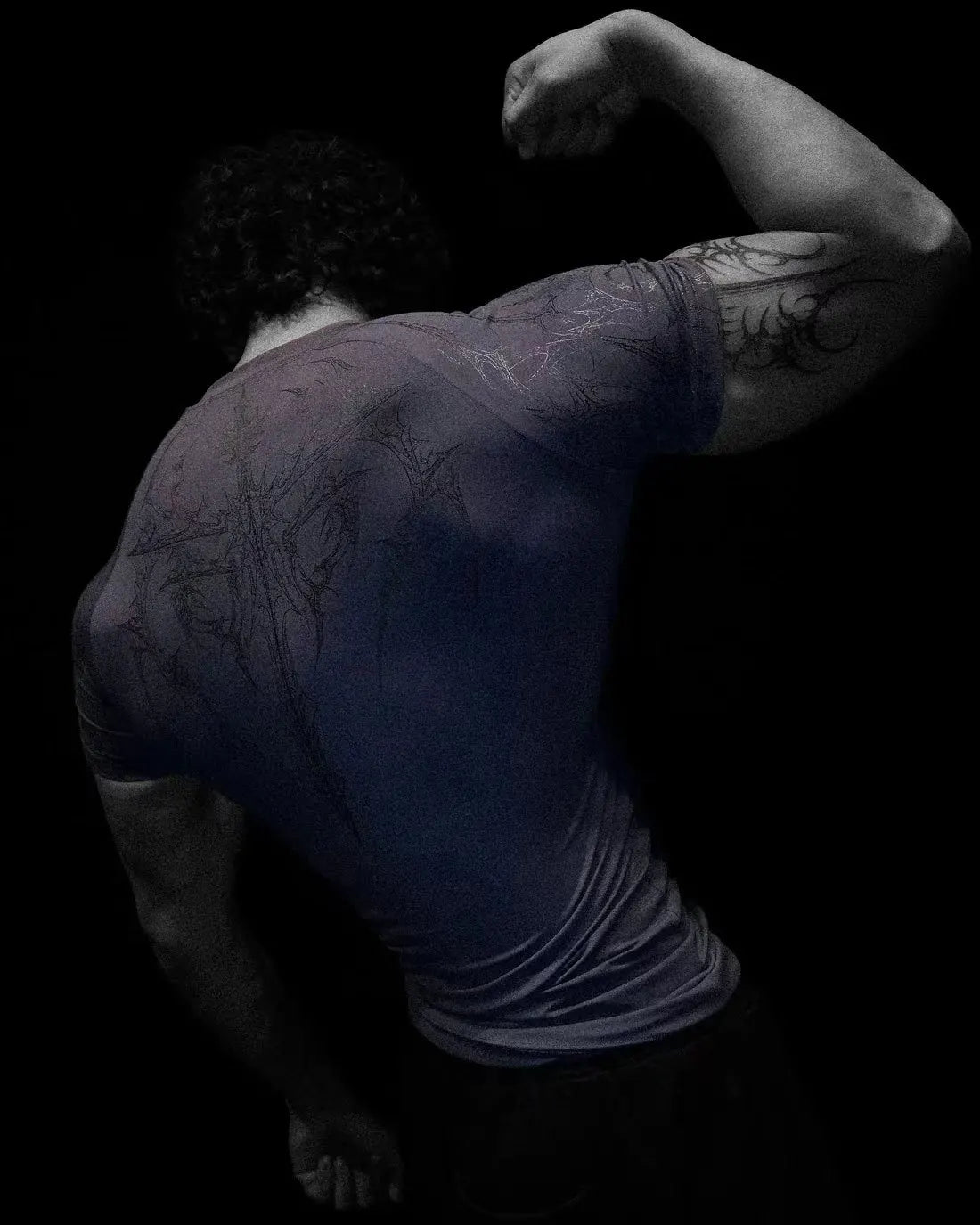 ALMASTRONG Men’s Gothic Gym T-shirt