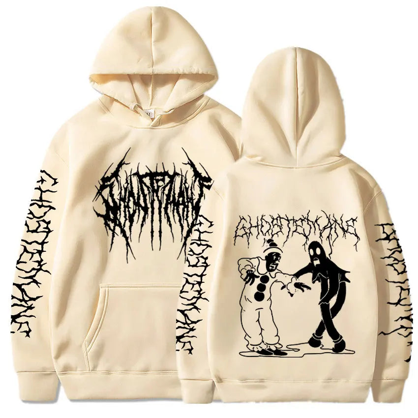 Ghostemane Double Sided Print Hoodie Men's Fashion Hip Hop Metal Rock Hoodies Gothic Oversized Sweatshirt Tracksuit Streetwear - ALMASTRONG