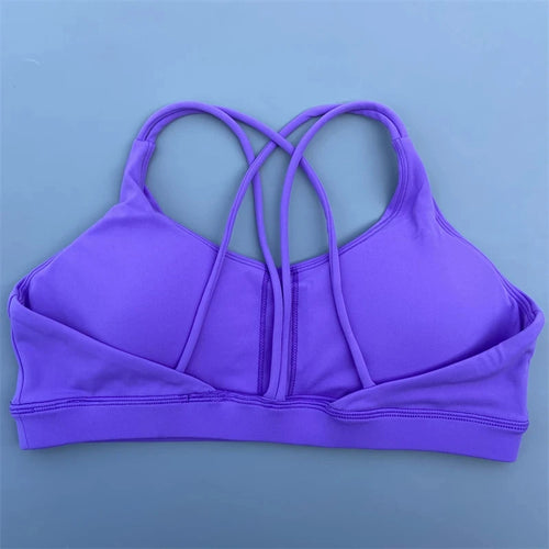 Solid Color soft high strength Women Fitness Bra Tight Sport Top
