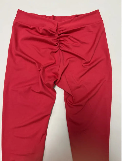 Women V Back Sports Yoga Leggings High Waist Scrunch Gym Sports