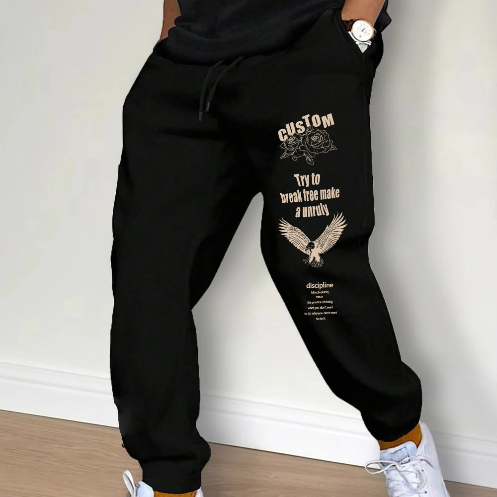 Men Sweatpants Spring Autumn New Jogger Gym Sports Fitness Printed