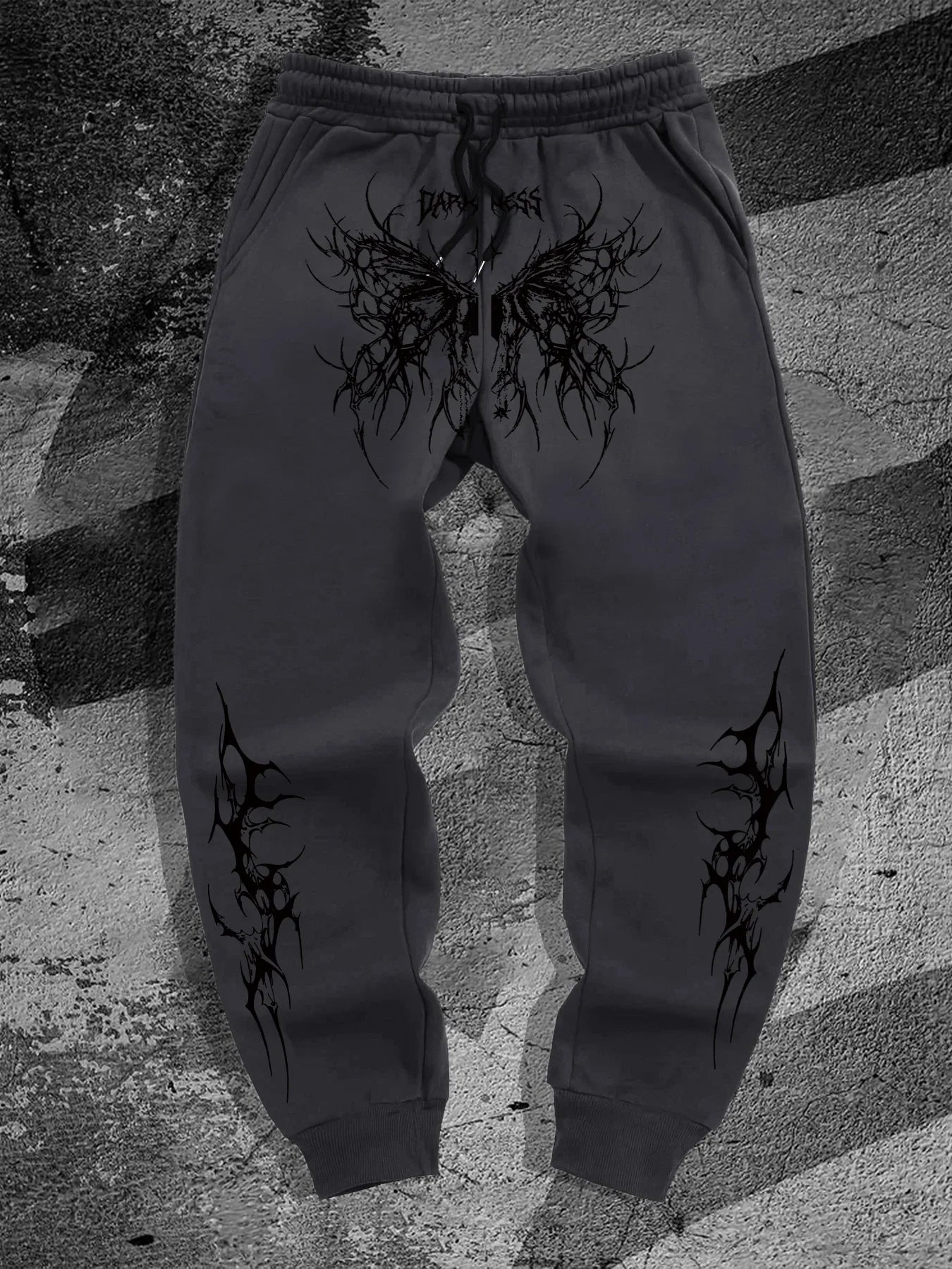 Featuring dark style printed sports pants, men's and women's street fashion pants, autumn and winter casual youth sports jogging - ALMASTRONG