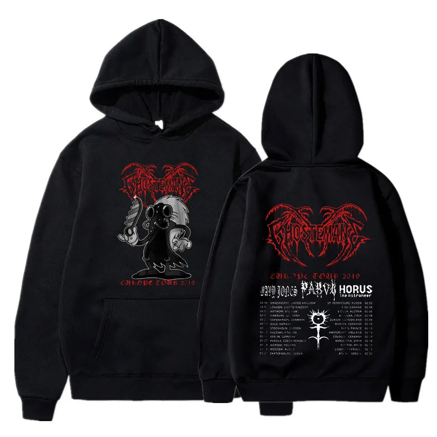 Ghostemane Double Sided Print Hoodie Men's Fashion Hip Hop Metal Rock Hoodies Gothic Oversized Sweatshirt Tracksuit Streetwear - ALMASTRONG