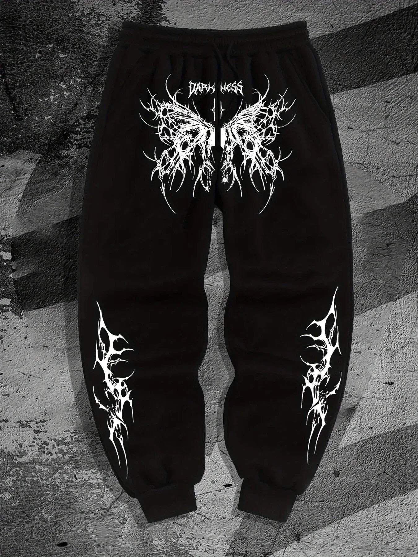 Featuring dark style printed sports pants, men's and women's street fashion pants, autumn and winter casual youth sports jogging - ALMASTRONG