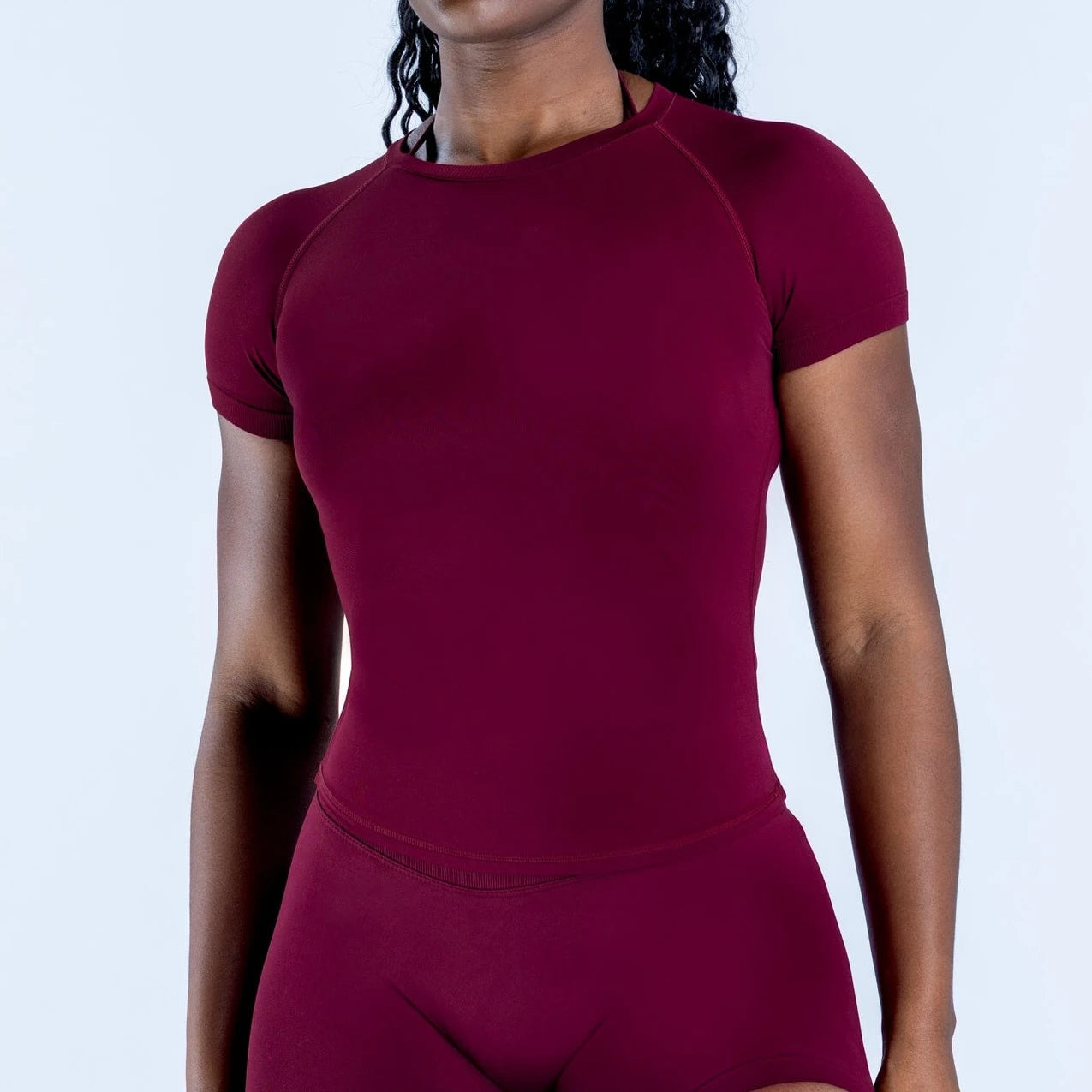 ALMASTRONG Women’s Impact Crop Top – Short Sleeve Longline Yoga & Gym Shirt