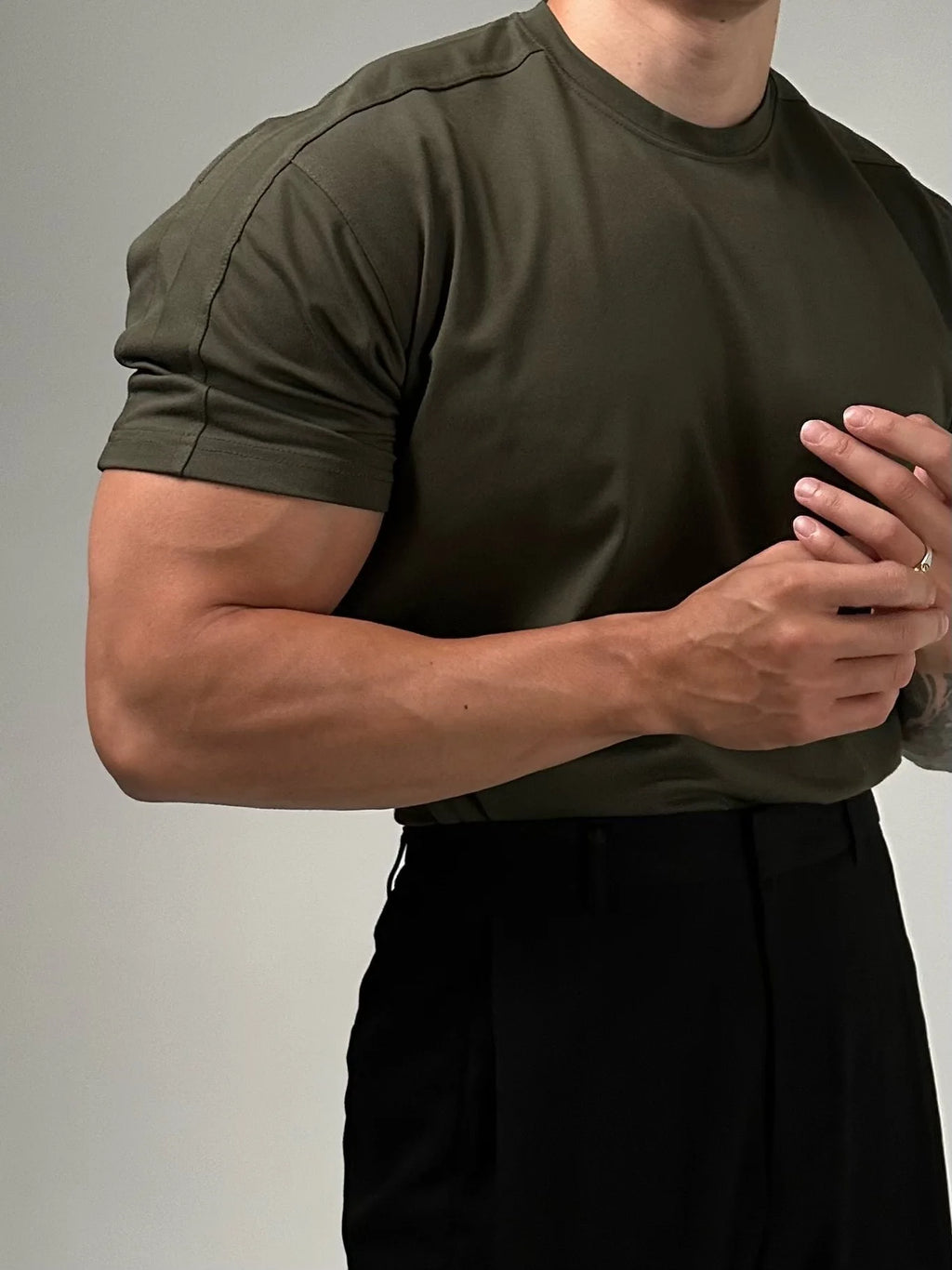 230g Heavy Cotton American Retro Sports Short Sleeve Men's Summer