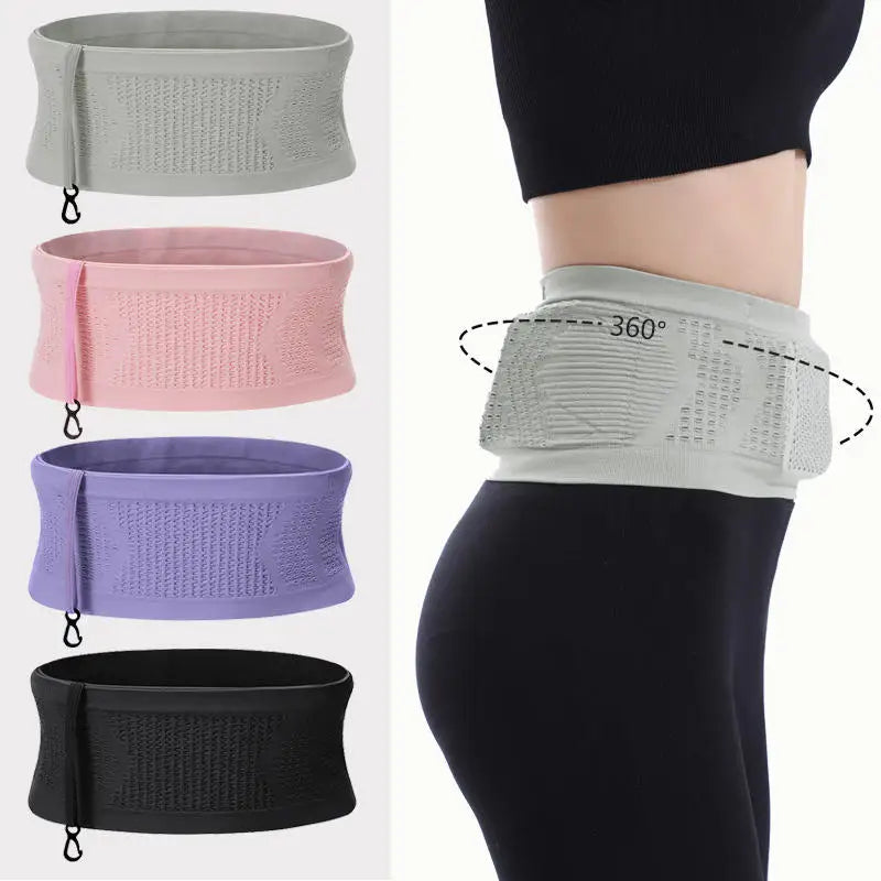 Seamless Invisible Running Sports Fanny Pack Gym Waist Belt Bag