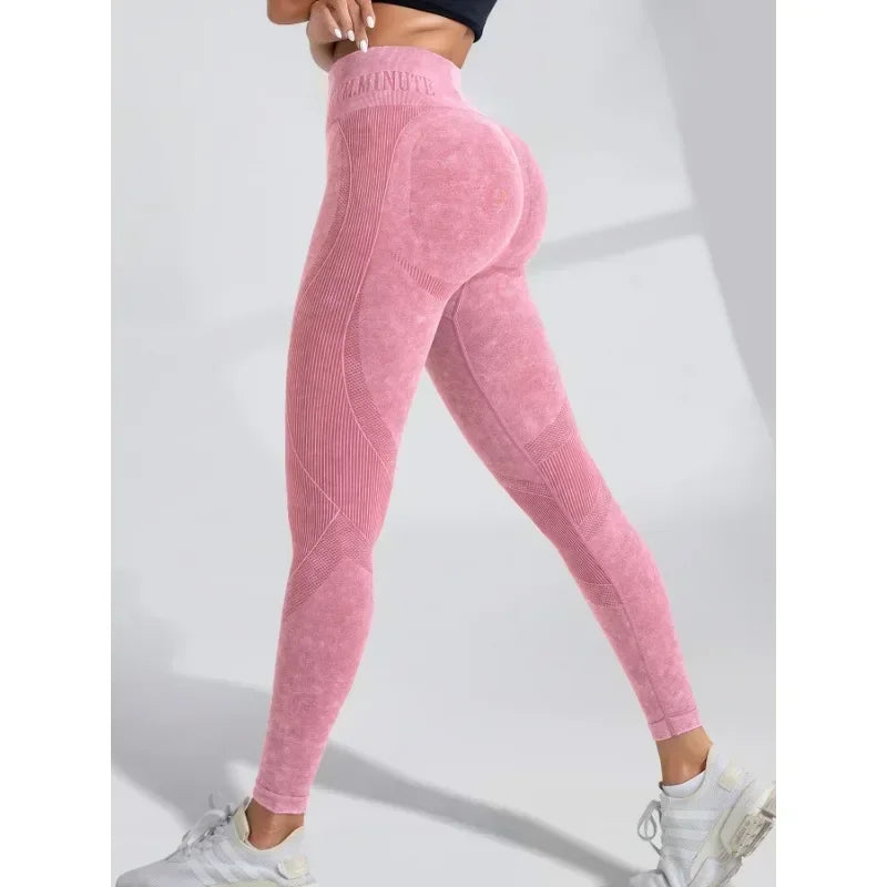 Women Seamless Gym High Waist Yoga Pants Hip Lifting Outdoor Sports