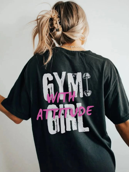 Women’s “Gym with Attitude” Graphic T-Shirt