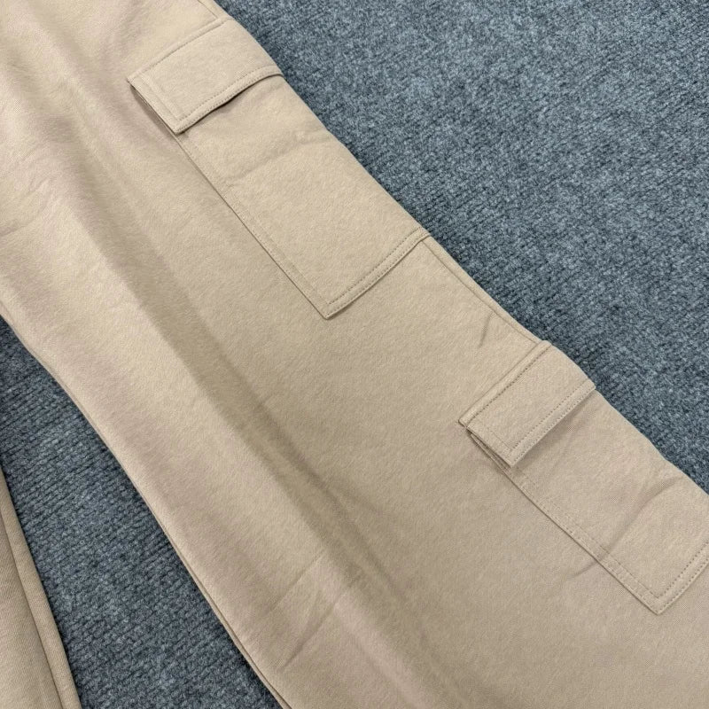 D LOGO  Women's Jogger Straight Trousers Trendy Sports Pants Cargo Pants Multiple Pockets Women Loose Low Waist Wide Leg Pants - ALMASTRONG