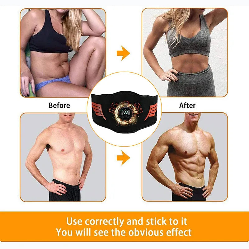 EMS Abdominal Toning Belt – Abs & Muscle Trainer for Men & Women