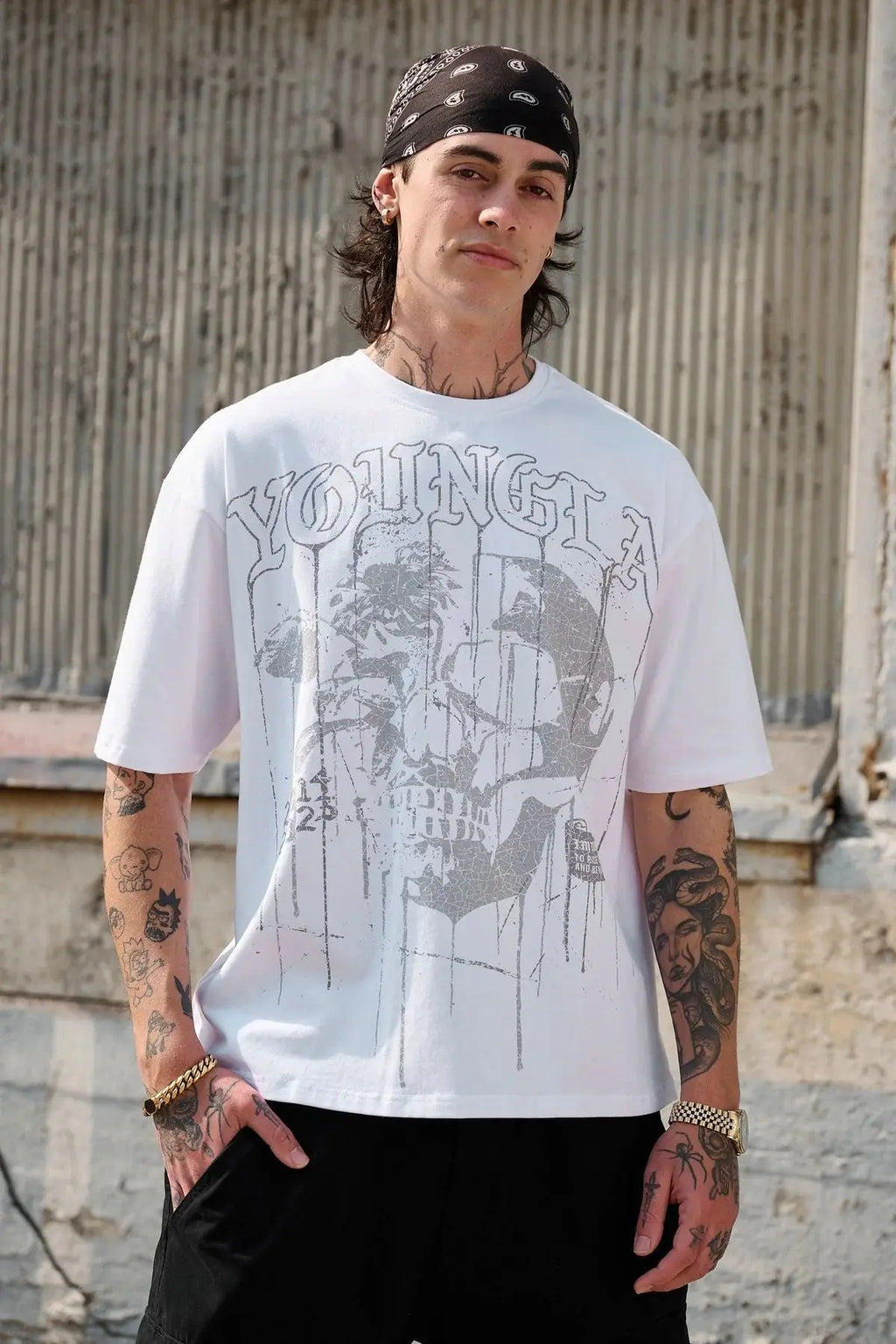 ALMASTRONG Men’s Oversized Sports T-Shirt – American Style Gym & Training Tee