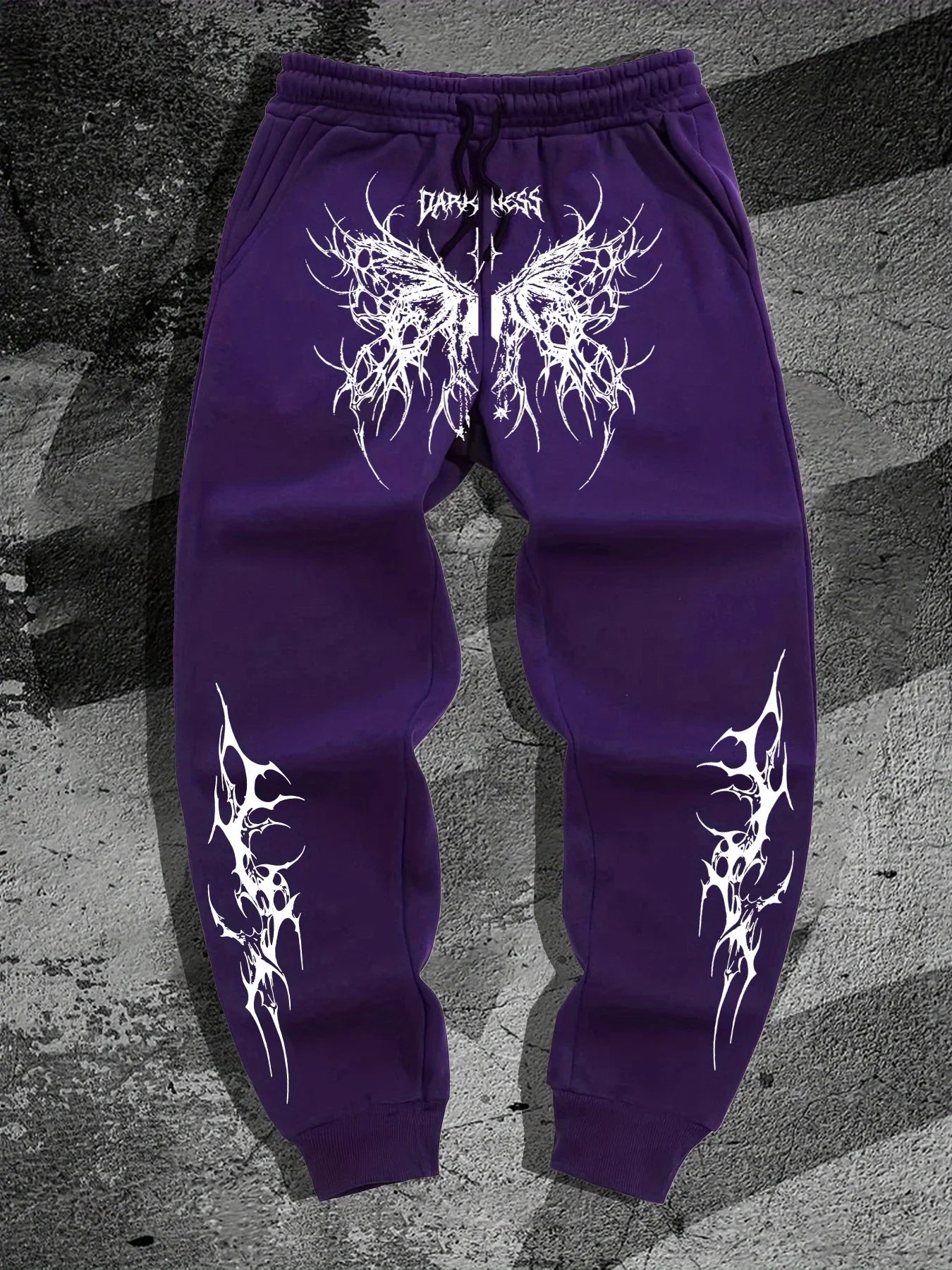Featuring dark style printed sports pants, men's and women's street fashion pants, autumn and winter casual youth sports jogging - ALMASTRONG
