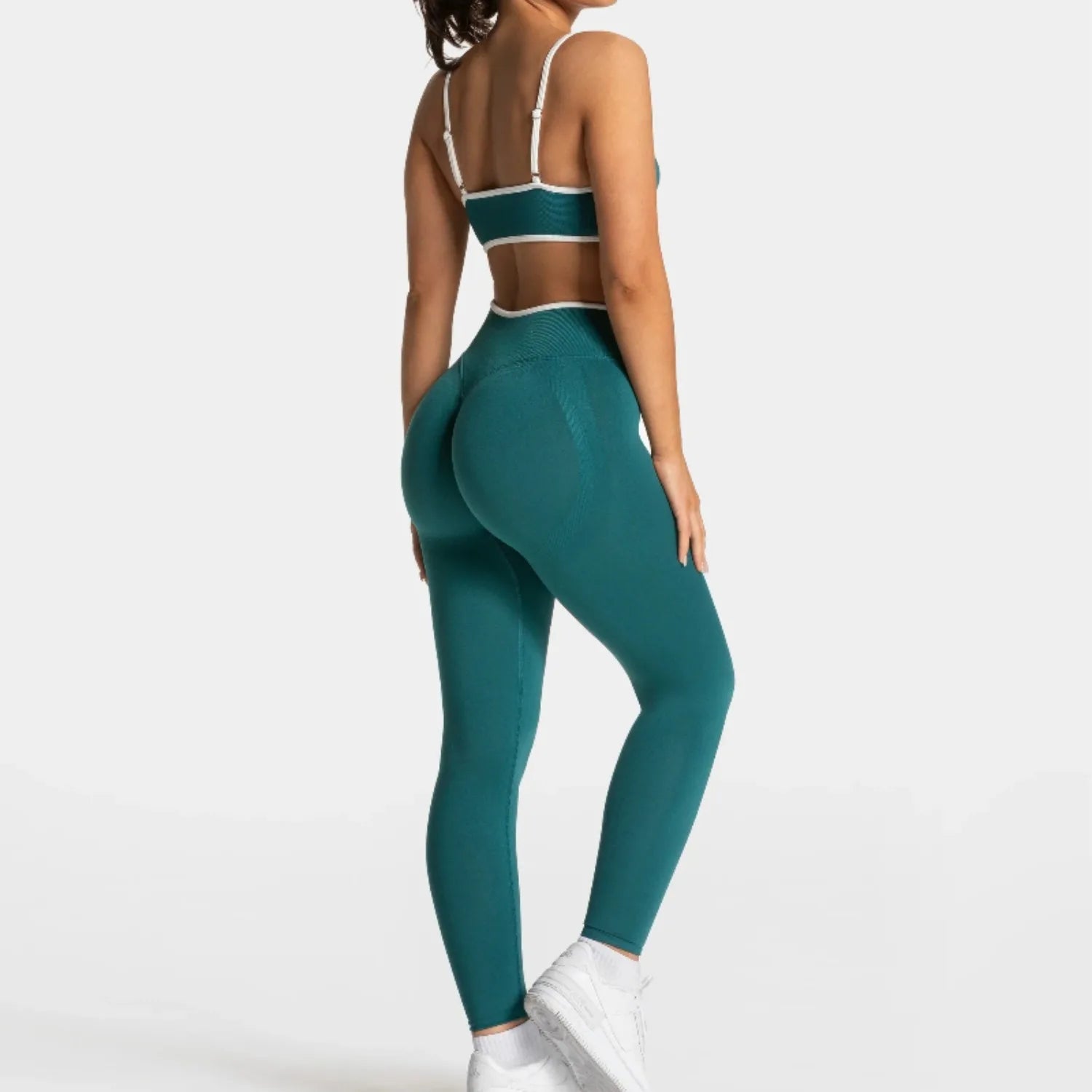 ALMASTRONG Women’s Backless Sports Bra – Summer Knitted Gym Top