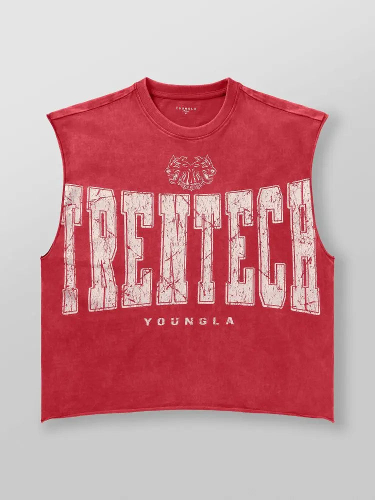 ALMASTRONG Men’s Oversized Sleeveless Top – Cotton Gym Training Waistcoat