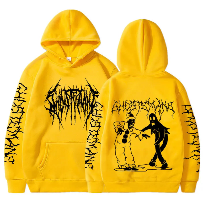 Ghostemane Double Sided Print Hoodie Men's Fashion Hip Hop Metal Rock Hoodies Gothic Oversized Sweatshirt Tracksuit Streetwear - ALMASTRONG