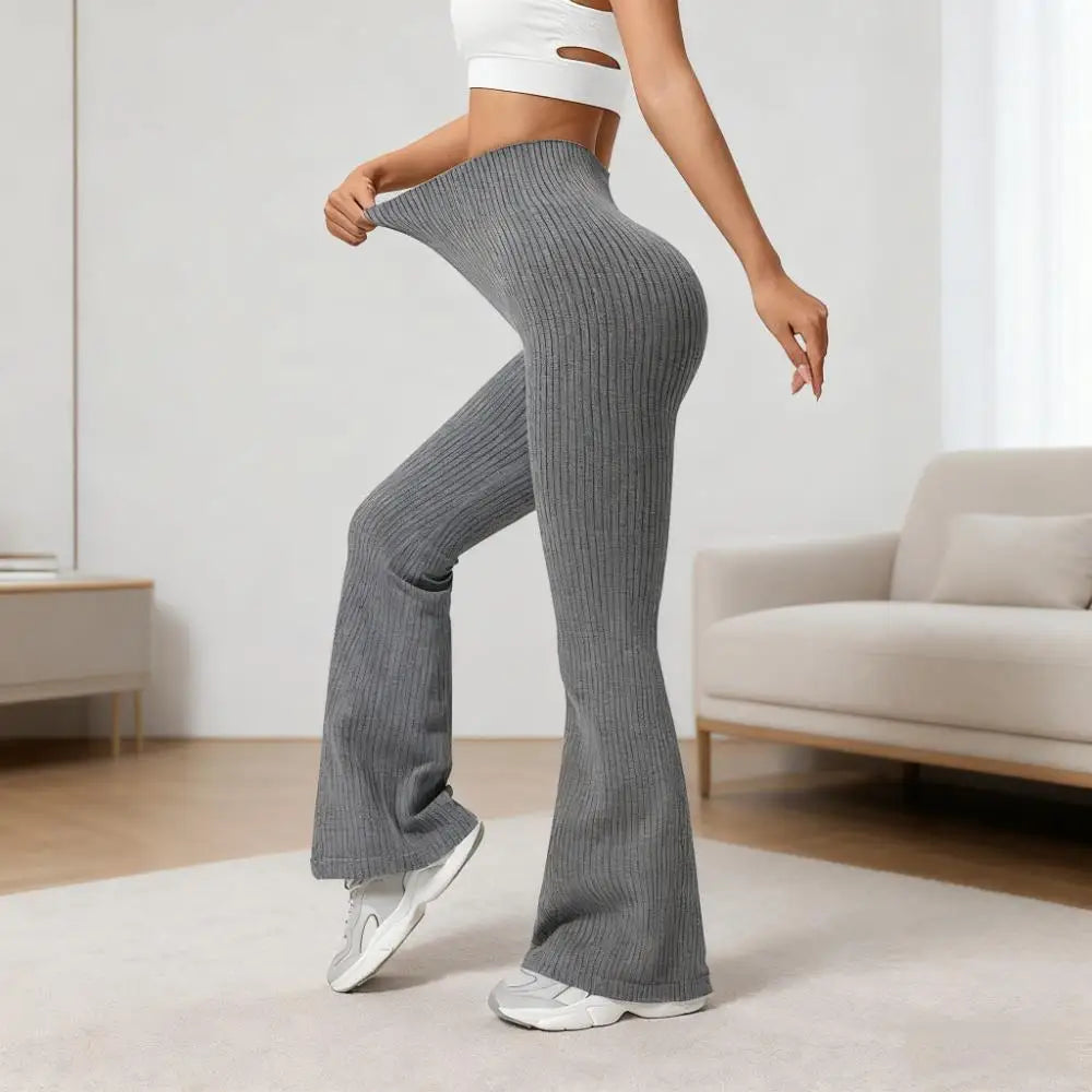 Breathable Flared Trousers Yoga-to-Street Chic Athleisure Fitness