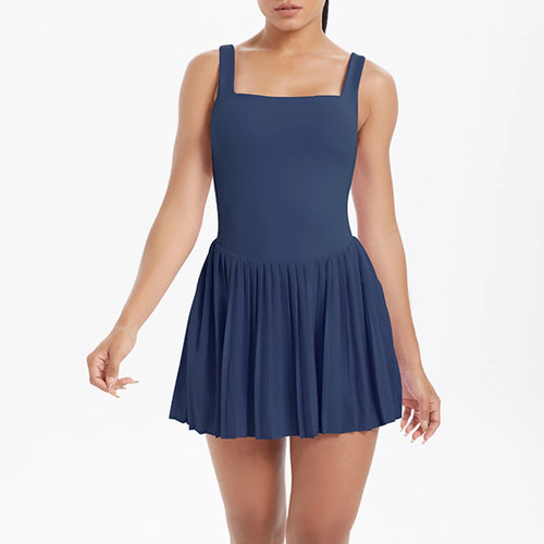 ALMASTRONG Women’s Gym Jumpsuit Set – Yoga Fitness Shorts & Tennis Skirt Outfit