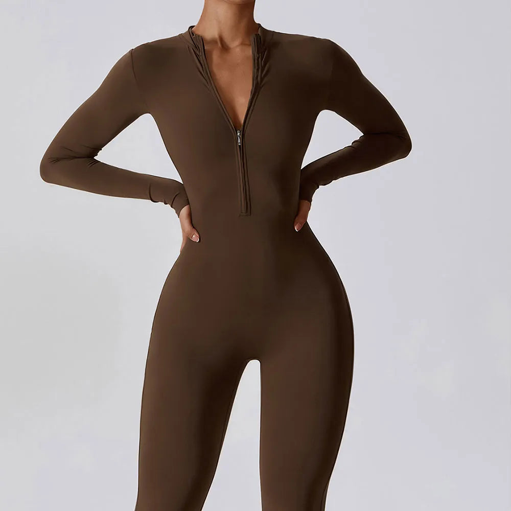 SculptEase Long Sleeve Fitness Jumpsuit
