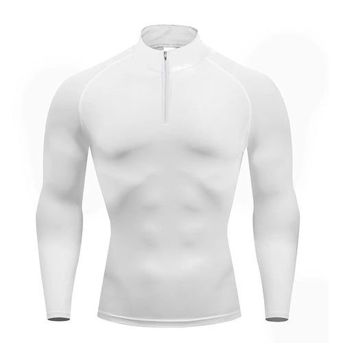 Men Running T-shirts Compression Fitness Long Sleeve Sports Polo