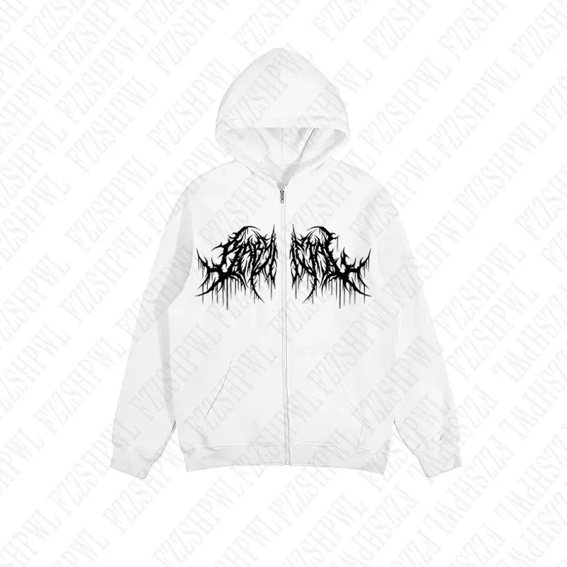 Y2K Graphic Hoodie – Men’s Hip Hop Gothic Streetwear