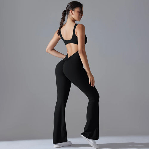 ALMASTRONG Women’s Gym Jumpsuit Set – Yoga Training Sportswear Suit