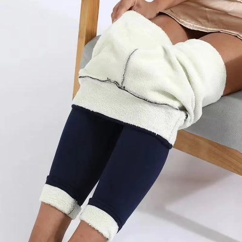 Ultra thick imitation lamb cashmere artificial velvet leggings winter