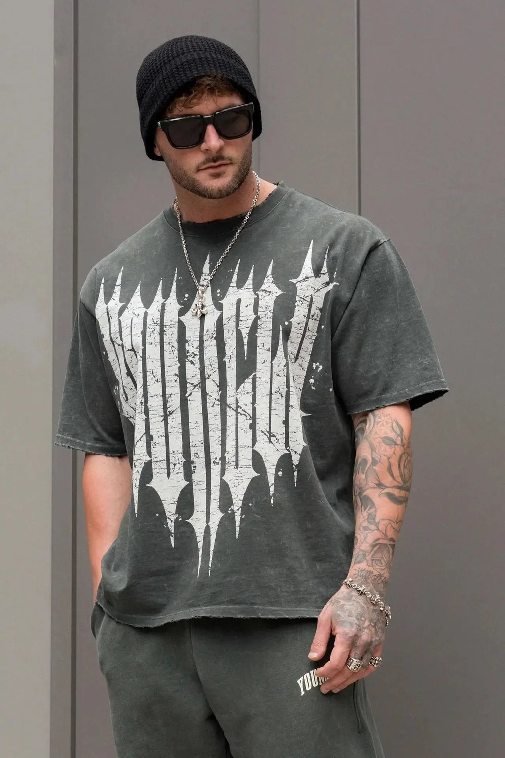 ALMASTRONG Men’s Oversized Sports T-Shirt – Cotton Gym & Training Tee