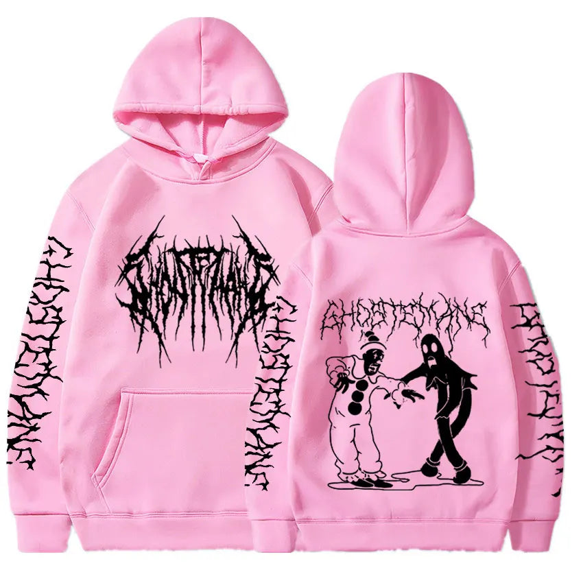Ghostemane Double Sided Print Hoodie Men's Fashion Hip Hop Metal Rock Hoodies Gothic Oversized Sweatshirt Tracksuit Streetwear - ALMASTRONG