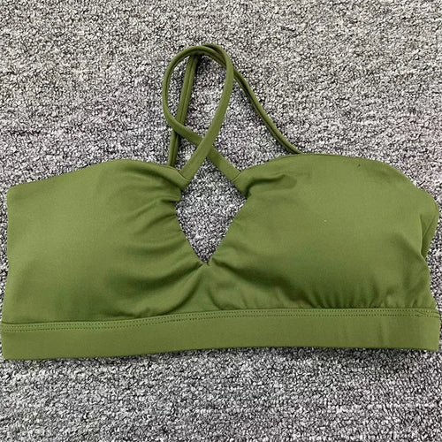 ALMASTRONG Women’s Cross-Back Sports Bra – Adjustable, Quick-Dry Yoga Top