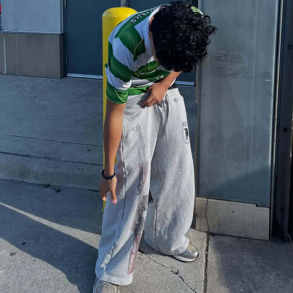 ALMASTRONG Unisex Gothic Embroidered Sweatpants