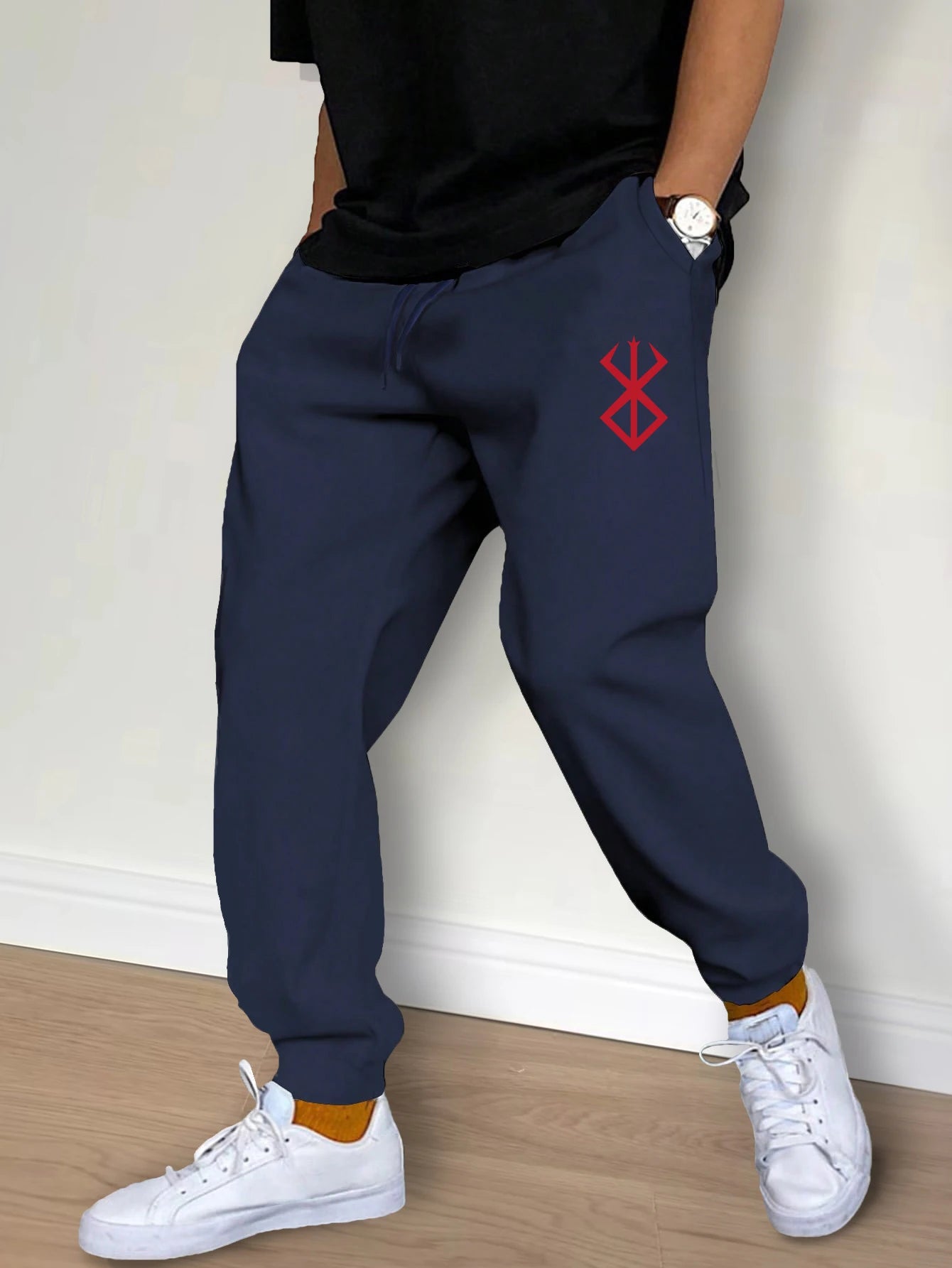 Men's Casual Pants Fashion Drawstring Casual Pants Joggers Workout