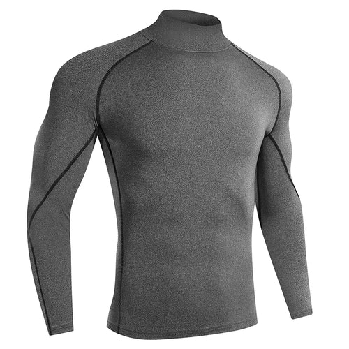 Men Running T shirt Quick Dry Bodybuilding Sport Shirt Long Sleeve