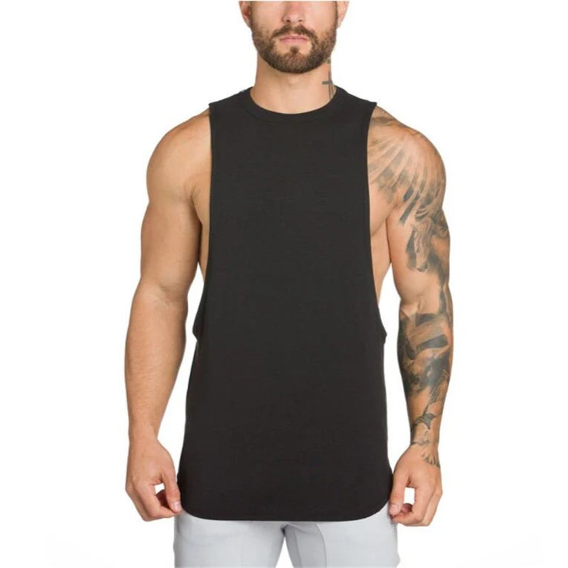 Plain Vests Mens Bodybuilding Muscle Tank Tops Gym Fitness Sport
