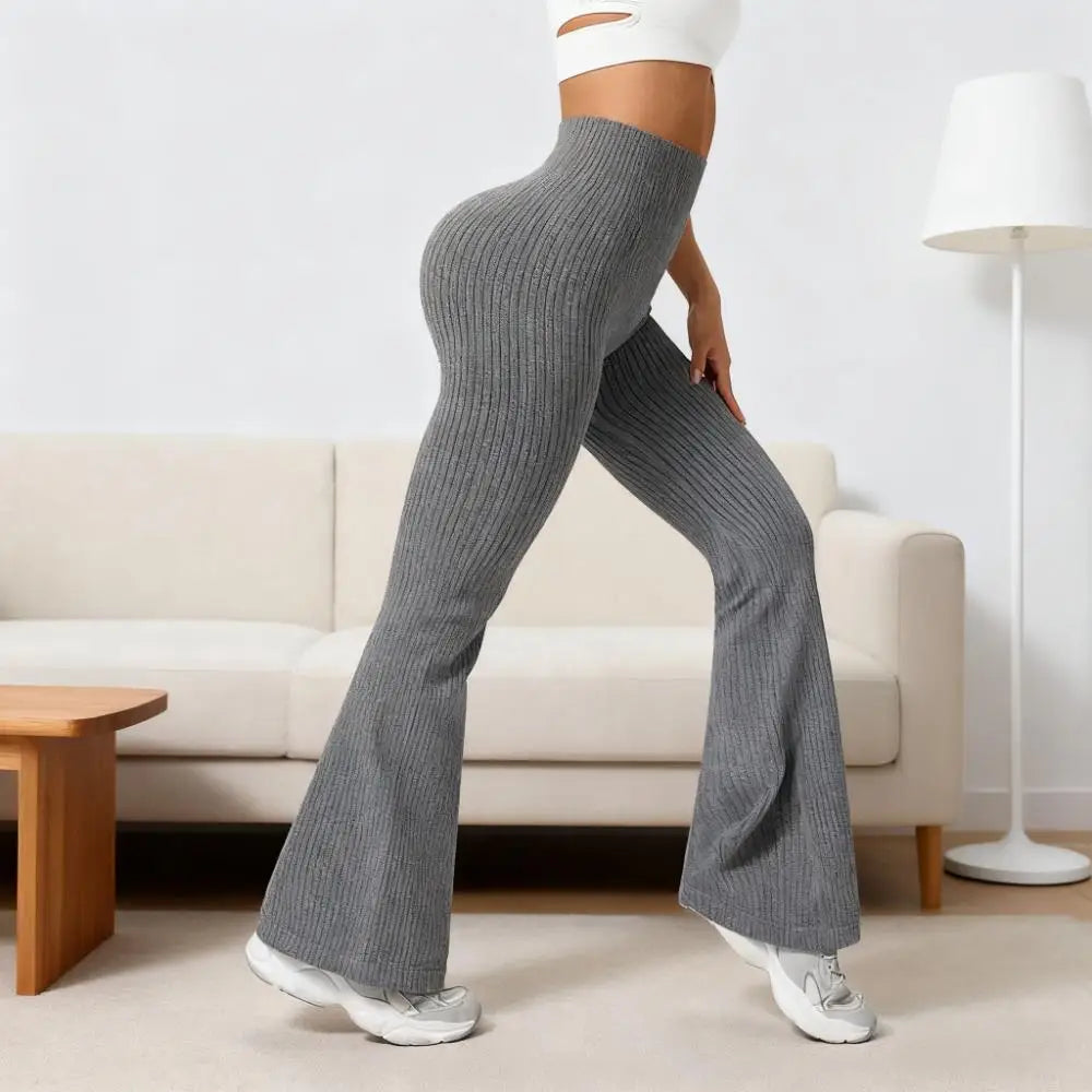 Breathable Flared Trousers Yoga-to-Street Chic Athleisure Fitness
