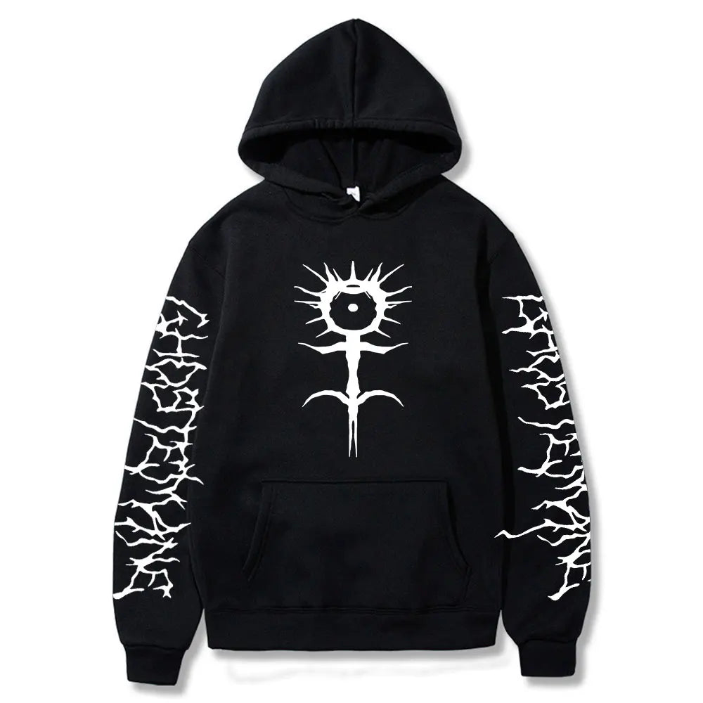 Ghostemane Double Sided Print Hoodie Men's Fashion Hip Hop Metal Rock Hoodies Gothic Oversized Sweatshirt Tracksuit Streetwear - ALMASTRONG