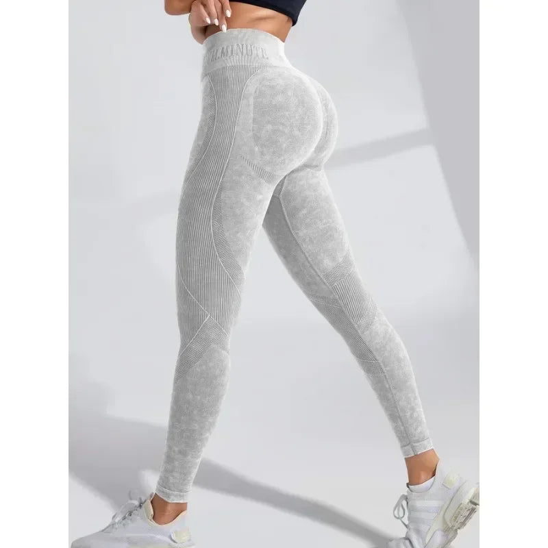 Women Seamless Gym High Waist Yoga Pants Hip Lifting Outdoor Sports