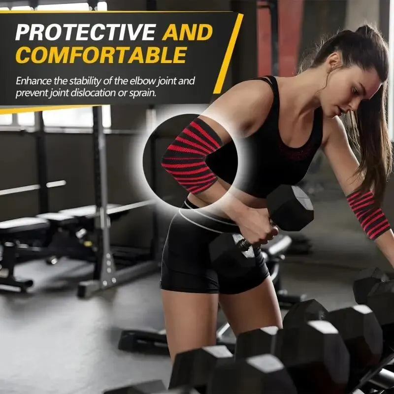 Sports Elbow Guard Winding Pressure Elbow Pad Bench Press