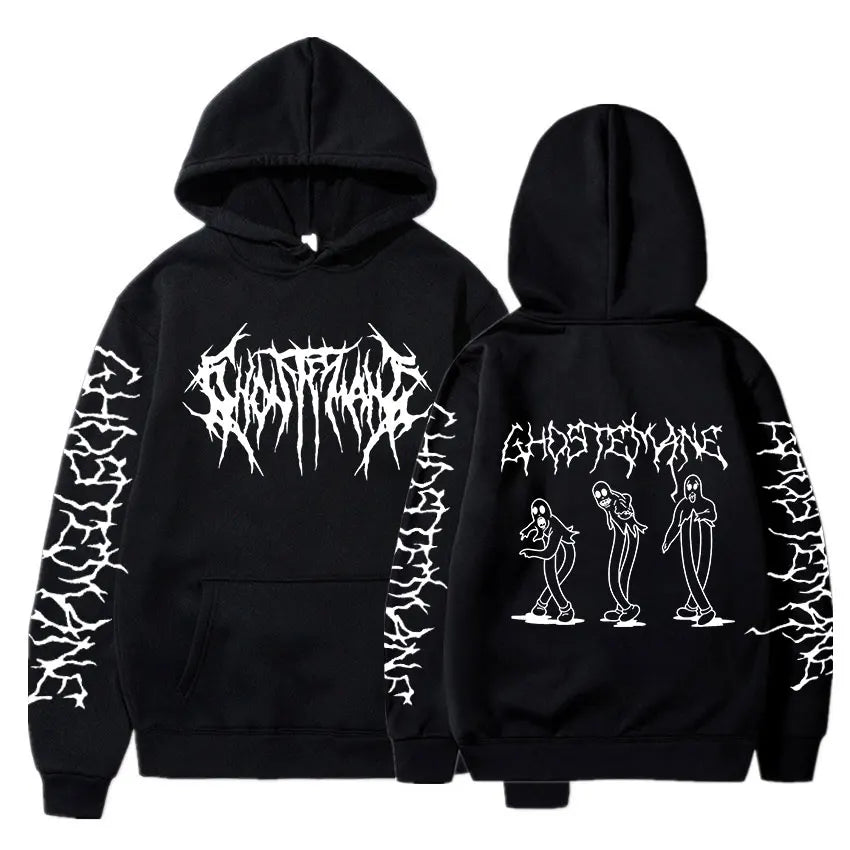 Ghostemane Double Sided Print Hoodie Men's Fashion Hip Hop Metal Rock Hoodies Gothic Oversized Sweatshirt Tracksuit Streetwear - ALMASTRONG