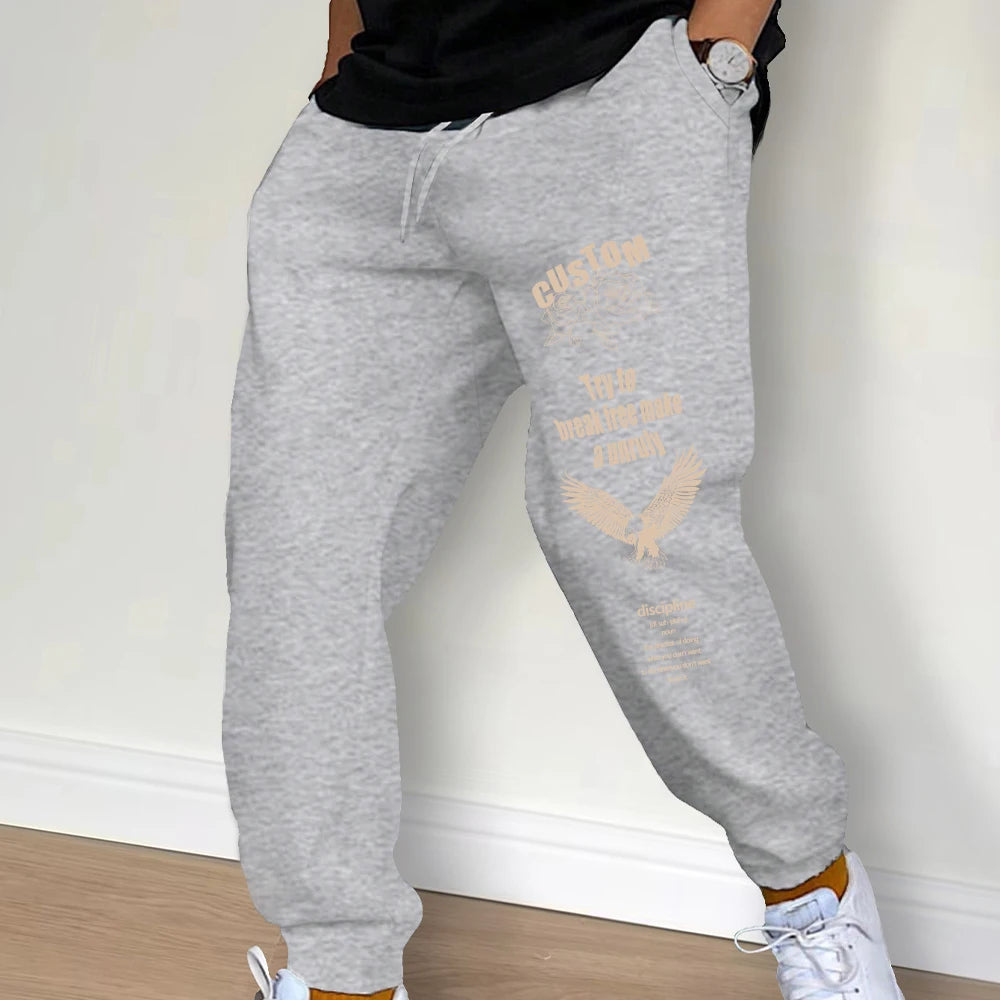 Men Sweatpants Spring Autumn New Jogger Gym Sports Fitness Printed